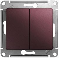 Переключатель без рамки Systeme Electric Glossa 2-кл. проходной баклажан картинка